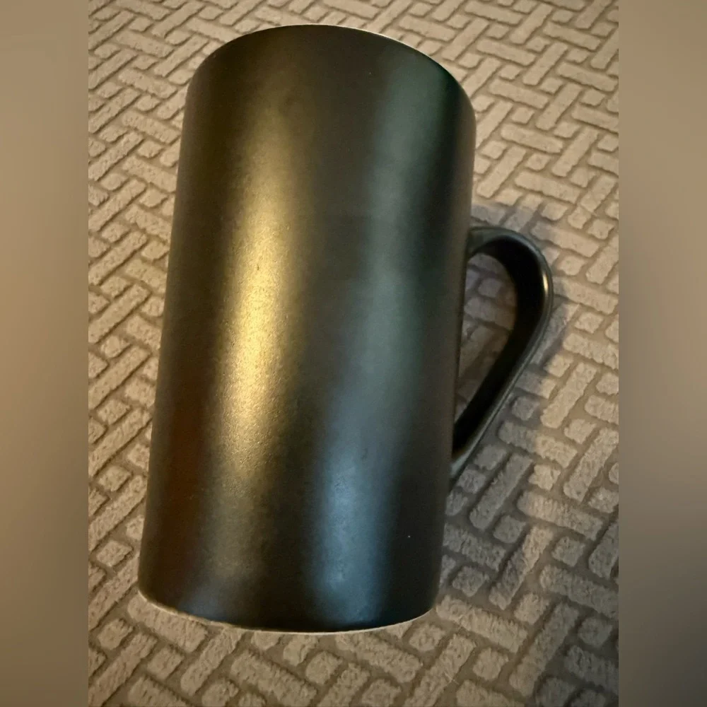 Black Ceramic Mug with Motivational Text and graphic on bottom - Picture 3 of 5